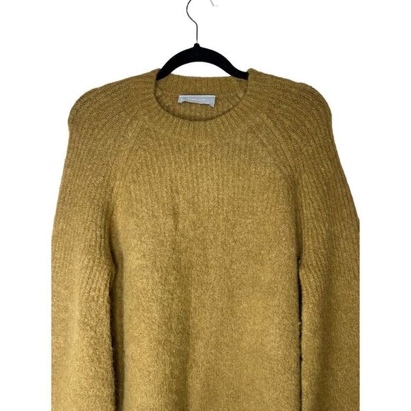 EVERLANE The Super Fuzz Alpaca Oversized Crew Neck Sweater Dijon Orange Brown S - Picture 7 of 14